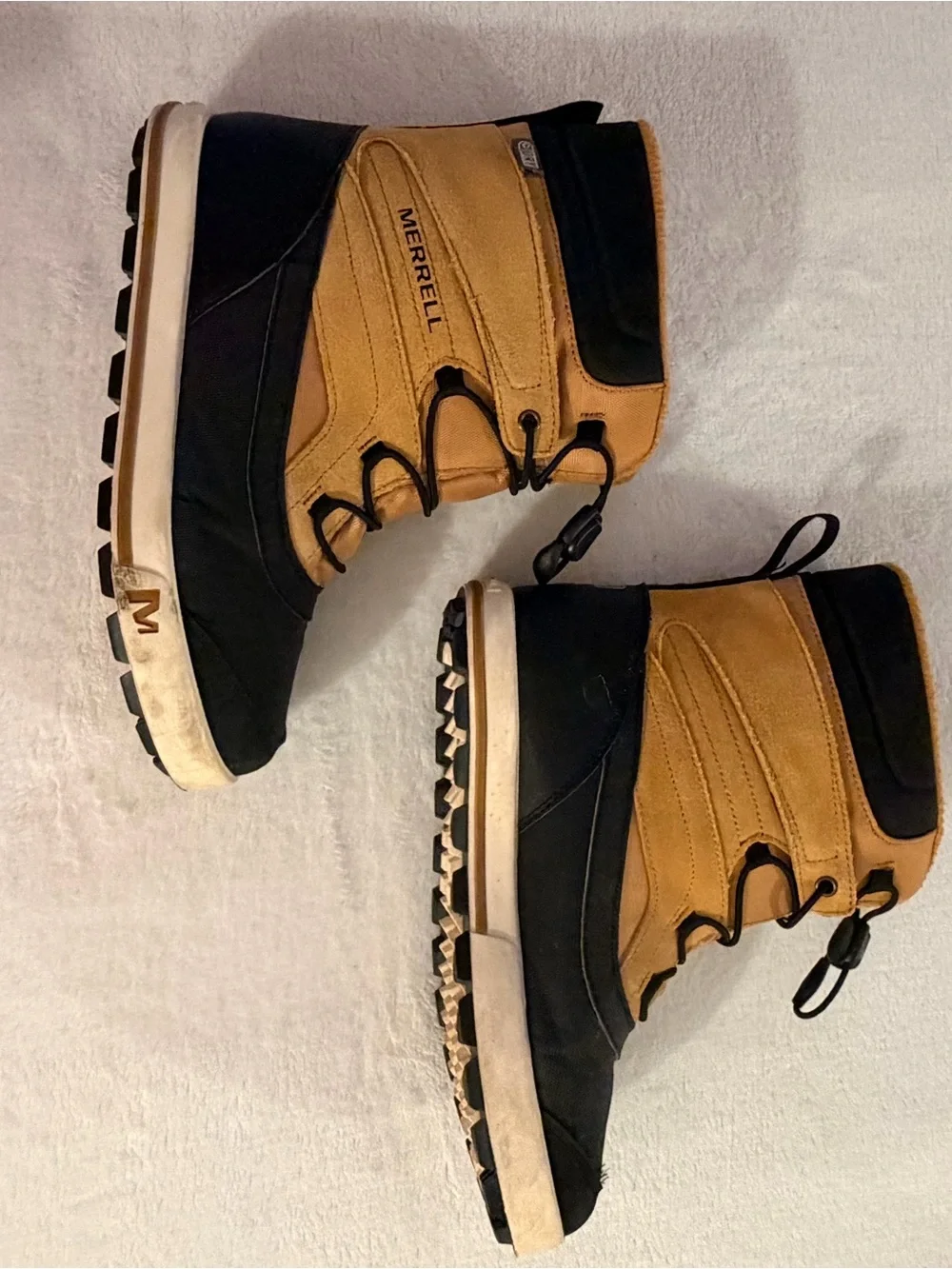 Merrell Kids Black and Mustard Winter Boots